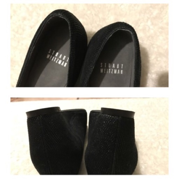 Stuart Weitzman Proper Goosebump Bow Pump Wedges - Picture 6 of 8